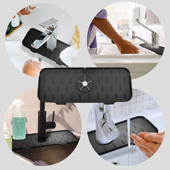 Kitchen Self-Draining Silicone Sink Splash Guard