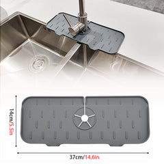 Kitchen Self-Draining Silicone Sink Splash Guard